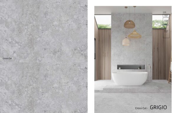 Bellavista Crystal Trav Crosscut Grigio Smartgrip Flow 60x60cm - Image 2