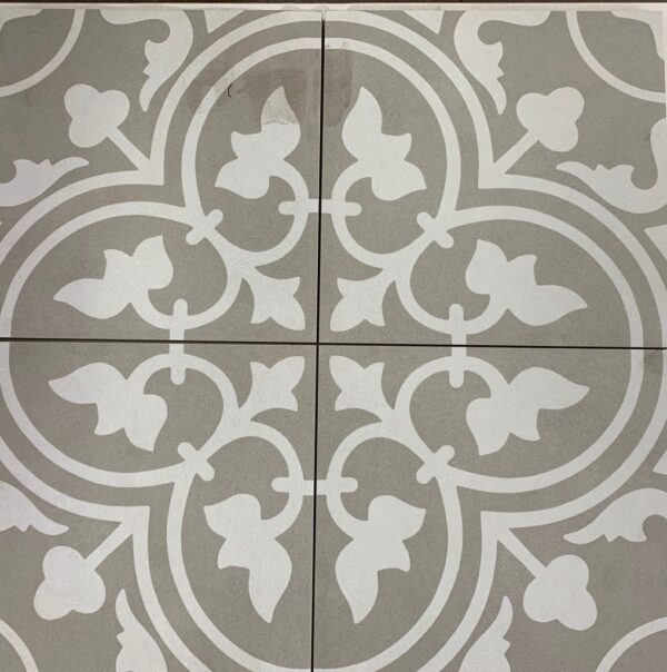 Unicom Reverie Decor 11 Taupe and White Matt 20x20cm