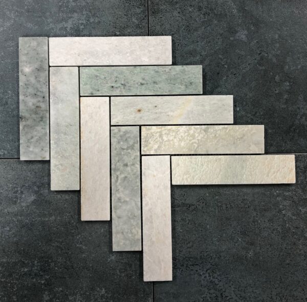 Starstile Ming Green  Honed Herringbone Mosaic 21.5x26.3cm