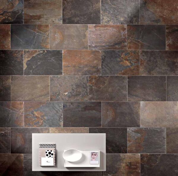 Unicom Natural Slate Multicolour Slate Natural R10  40.8x61.4cm