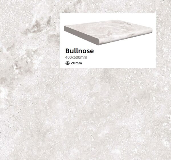 Ceraviva Tivoli Bianco Bullnose 40x60x2cm