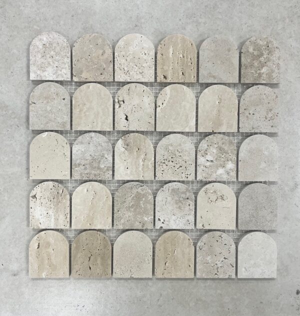 Bellavista Travertine Marble Arch Sheet 30.8x31.4cm